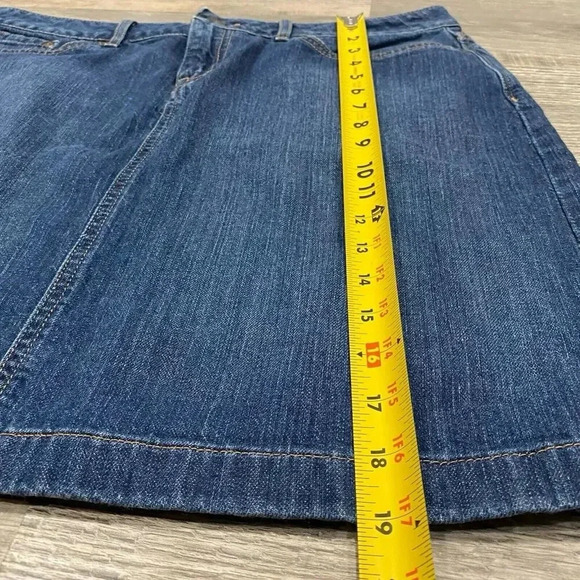 LL Bean Favorite Fit Denim Skirt Size 10 Petite Casual Work Preppy - Picture 11 of 11